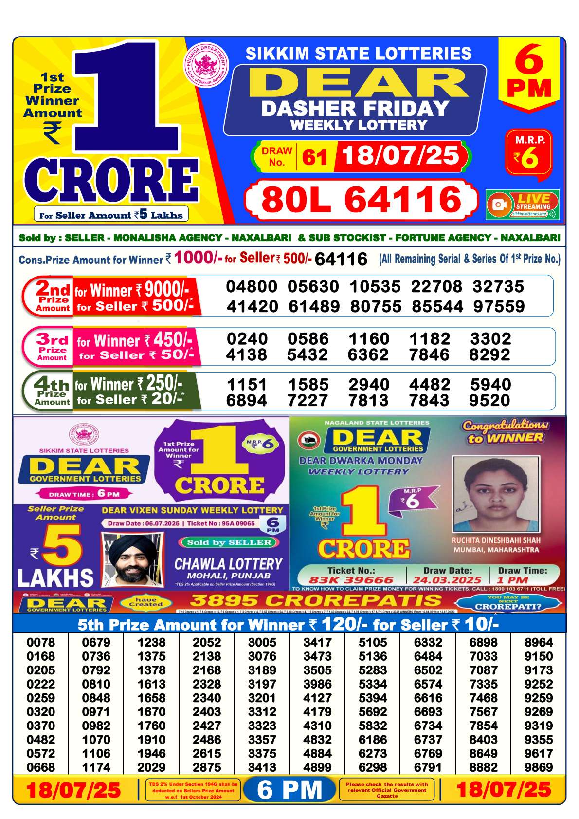 View the Lottery Sambad 6 PM result image, available in PDF and JPG formats. Stay informed and check your winning numbers easily! Lottery Sambad 6PM Result