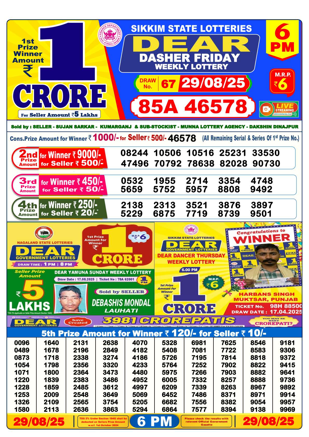View the Lottery Sambad 6 PM result image, available in PDF and JPG formats. Stay informed and check your winning numbers easily! Lottery Sambad 6PM Result